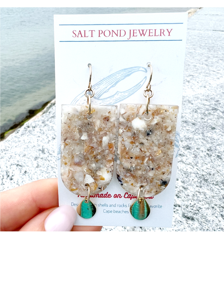 FORESTDALE EARRINGS- White parts of the mussel shell