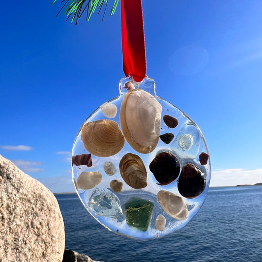 HOLIDAY ORNAMENTS: Sea Shell mosaic (A)