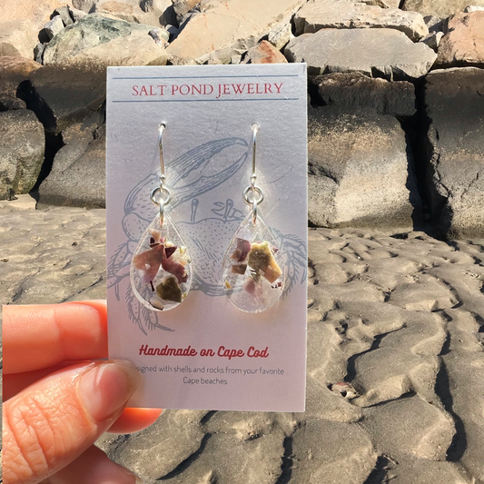 BREWSTER EARRING- Ribbed Marsh Mussel